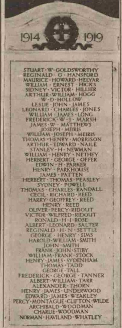 Walcot Memorial Tablet 1