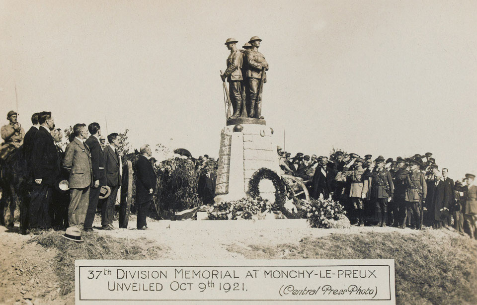 Unveiling 37th Division memorial 1921