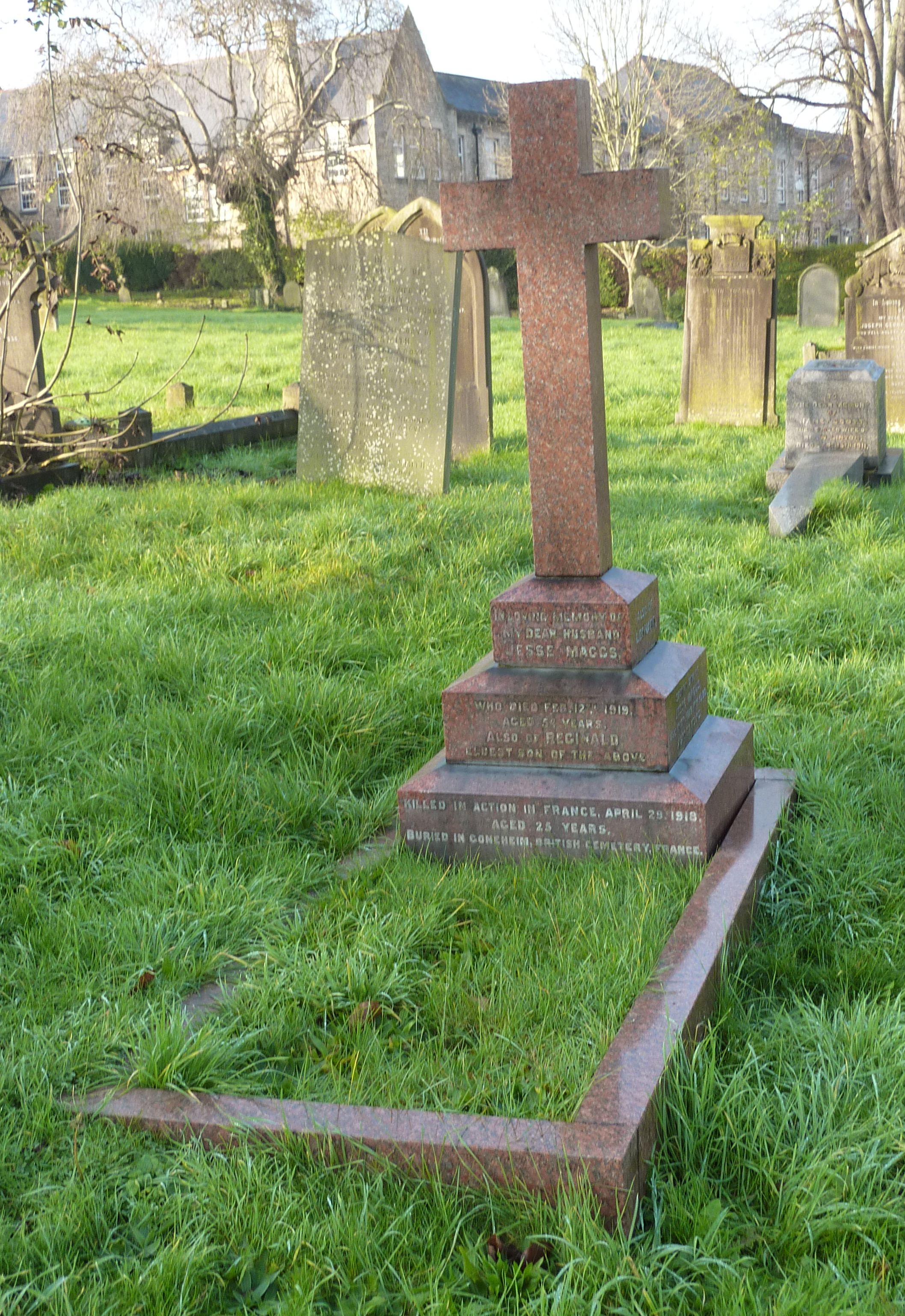 Maggs family grave St James