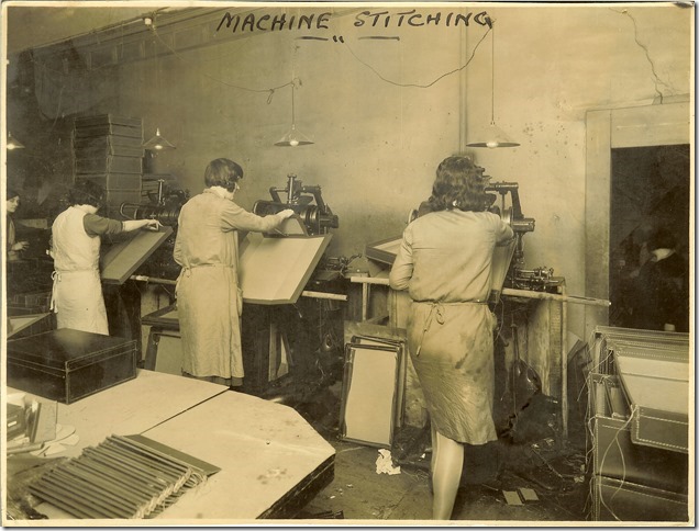 Rickards works girls machine stitching