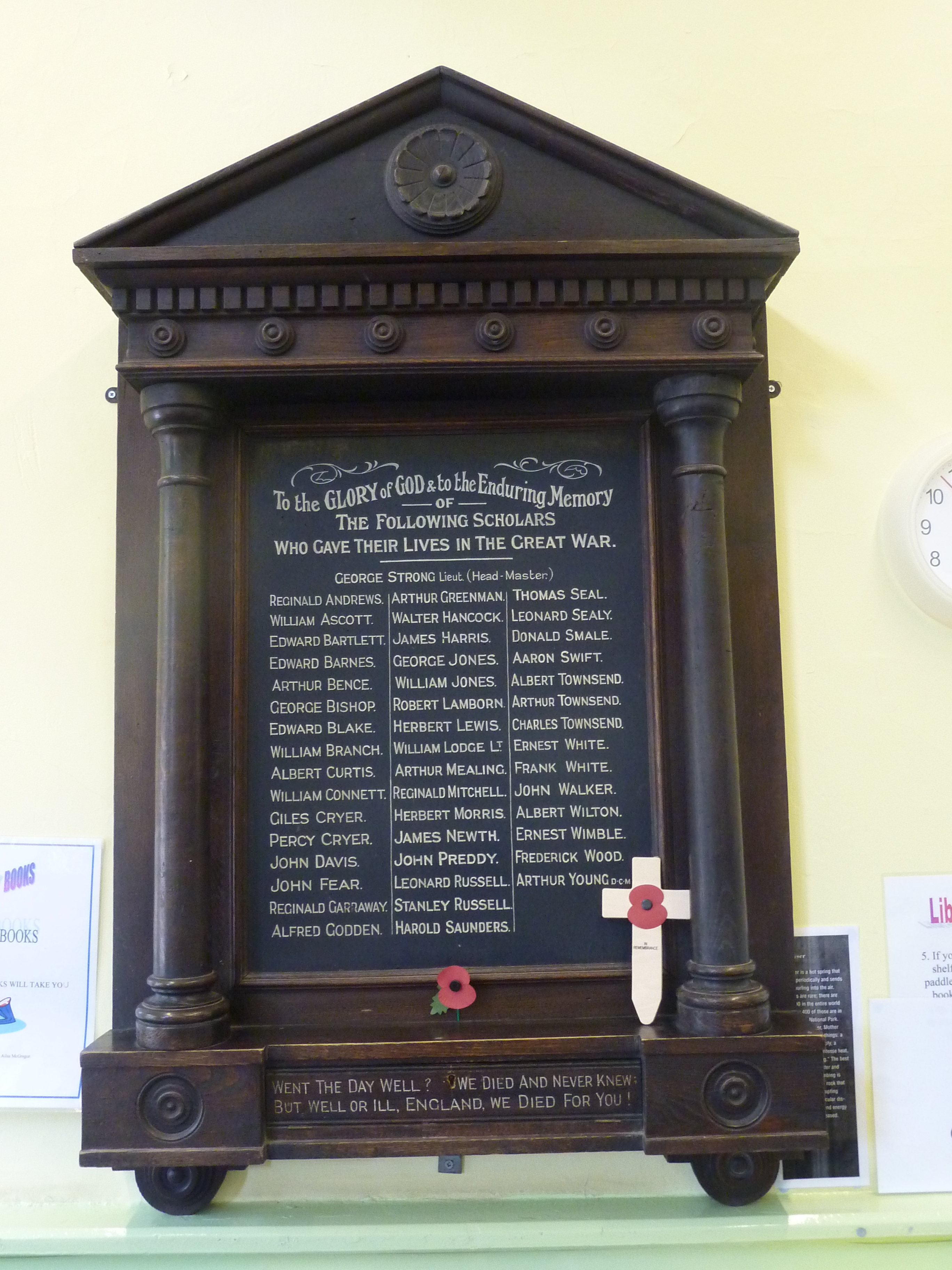 St Saviour's School Memorial