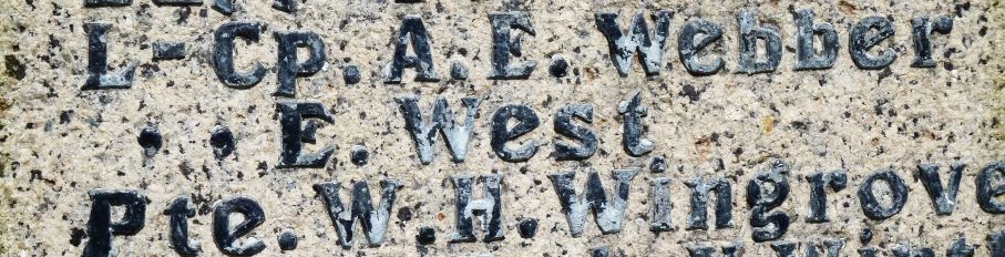 Ernest West on Widcombe memorial