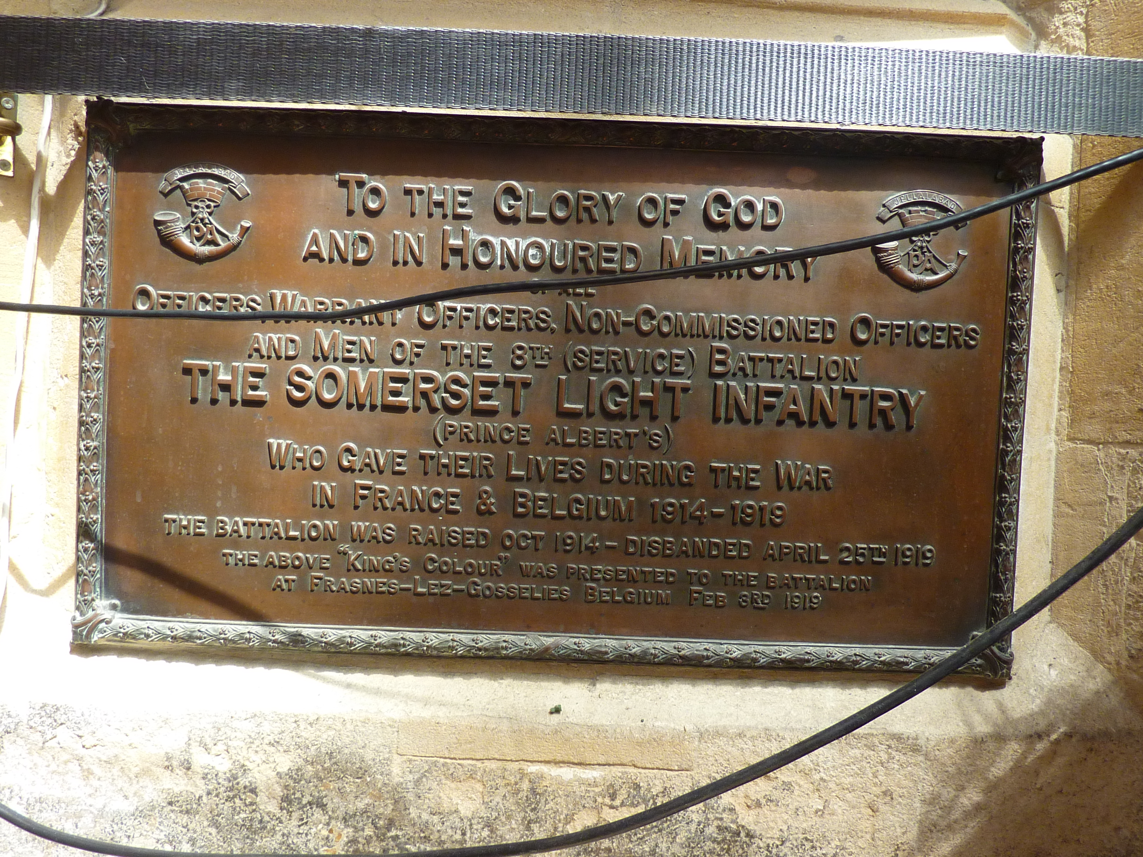 SLI 8th Colours plaque